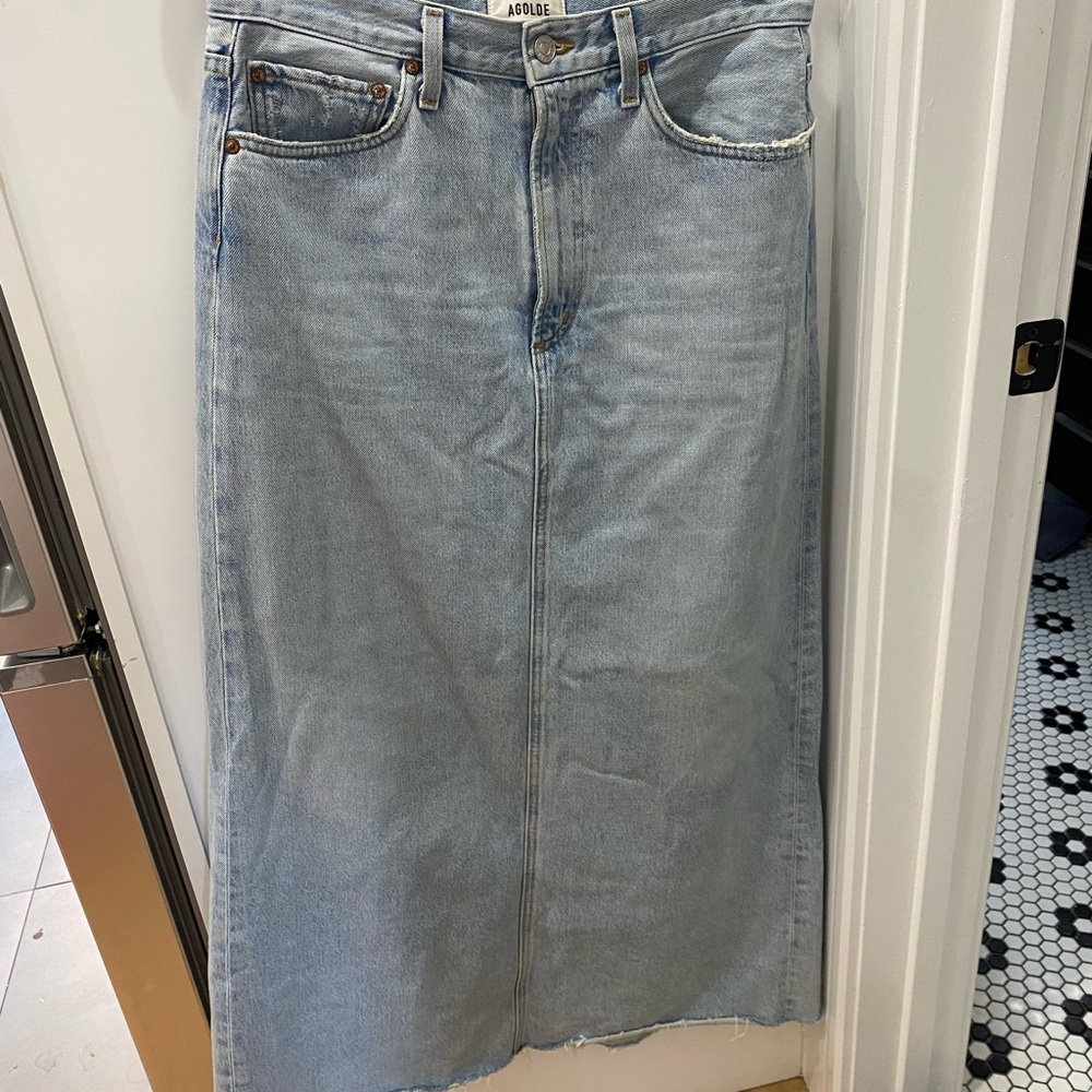 Agolde denim maxi skirt size 27